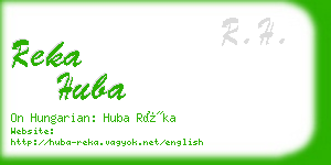 reka huba business card